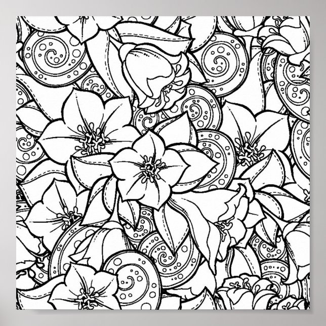 Póster Flor Zendoodle 2 (Frente)