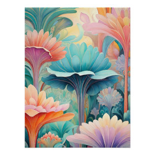 Póster Flora 2 Floral Pastel Poster
