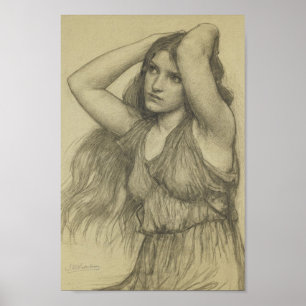 Póster Flora com cabelo longo