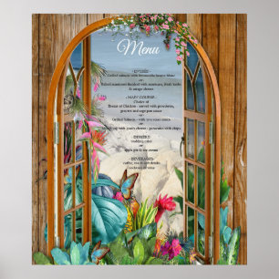 Poster Flora Tropical Paradise Beach Scenery