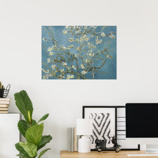 Poster Floração de amendoeira de Vincent van Gogh (1890)