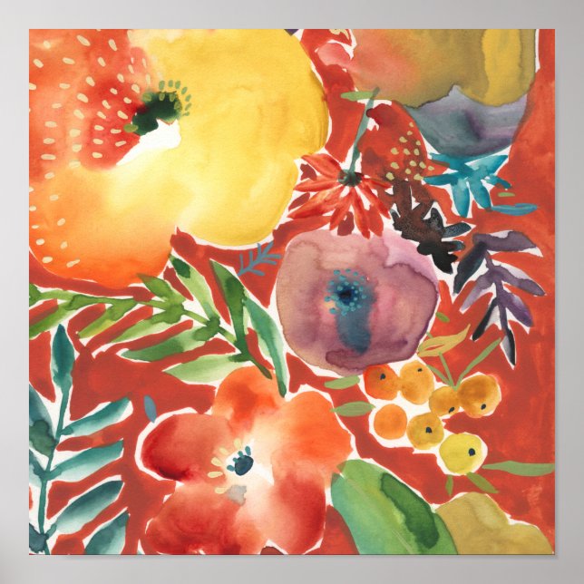 Poster Florais Abundantes III (Frente)