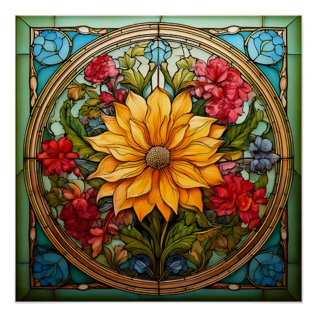 Póster Florais Radiantes (Frente)