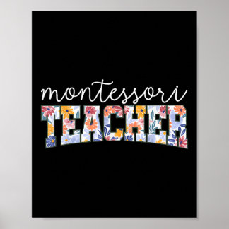 Poster Florais Retro Montessori Professora Instrutora Edu