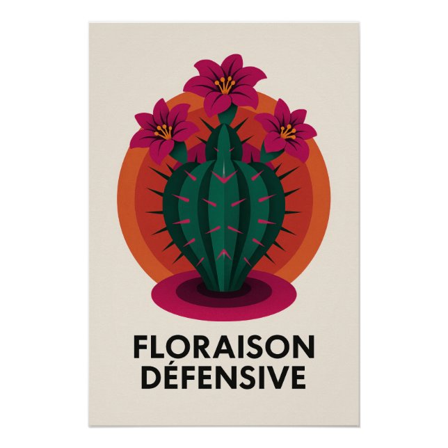 Póster Floraison Défensive – La douceur piquante (Frente)