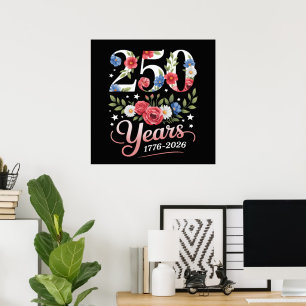 Poster Floral 250º Aniversário 1776 2026