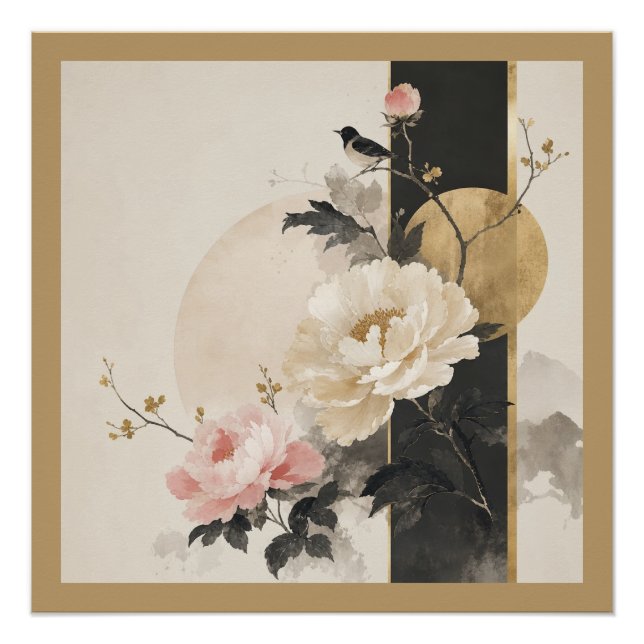 Póster "Floral Abstrato" (Frente)