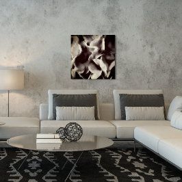 Poster Floral abstrato preto e branco