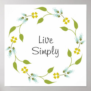 Poster Floral Amarelo ao Vivo