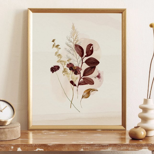 Poster Floral Aquarela de Outono (Criador carregado)
