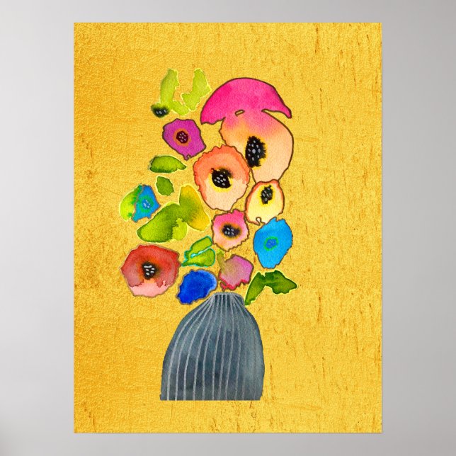 Poster Floral aqucolor floral (Frente)