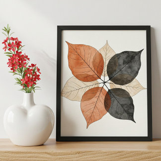 Poster Floral Art Colorful Flower Wall Art , Home Decor