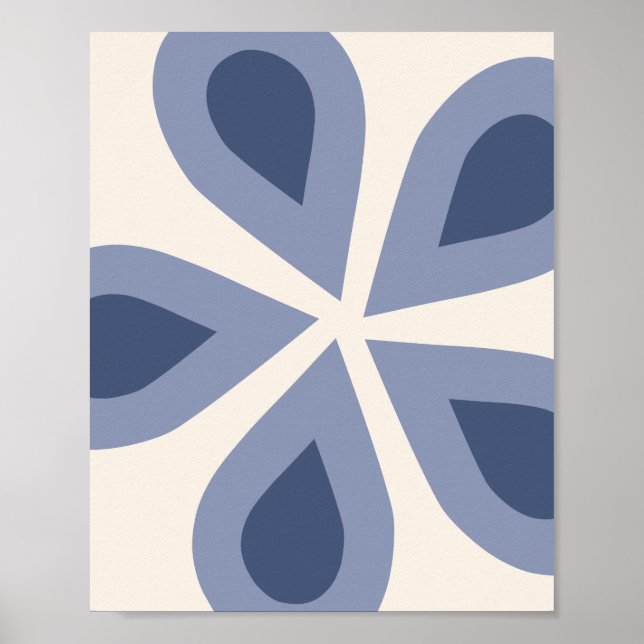 Poster Floral Azul (Frente)
