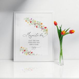 Poster floral bar Margarita