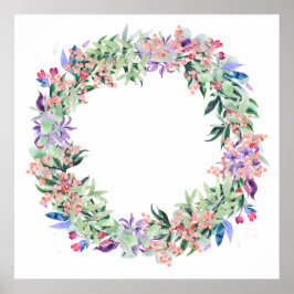 Poster Floral Berries Wreath