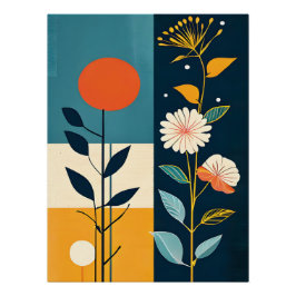 Póster Floral Boho Modern Poster