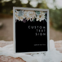 Floral Branco | Cartões e Presentes Pretos Sinal P