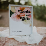 Poster Floral Colorida Negrito | Cartões e Presentes<br><div class="desc">Este floral colorido arrojado Cartões e presentes vão maravilhosamente com seu brilhante casamento botânico moderno. A grande cor d'água, rosa-claro, laranja queimado, flores rosa poeirentas, e vislumbres de pêssegos ou damascos dentro do verde dão a esta design um vibrante e elegante sentimento de jardim de vassoura. A design única tem...</div>