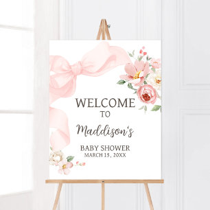 Poster Floral Coquette Baby in Bloom Chá de fraldas Welco