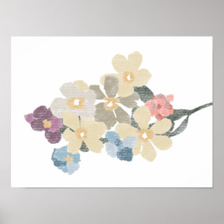 Poster Floral Desenhado Mão