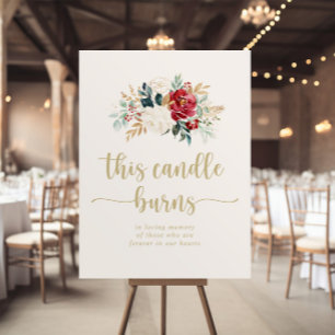 Poster Floral Dourado Clássico Este Sinal De Vela Queima