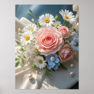 Poster Floral Eterno elegance encontra romance sussurrado