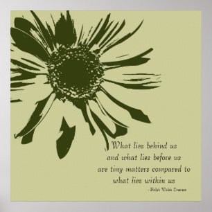 Poster Floral inspirado do verde prudente