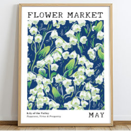 Poster Floral Lily do Vale do Vale do Mal Nascer