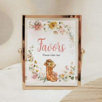 Floral Little Cowgirl Chás de fraldas Favoritos