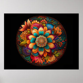 Poster Floral Mandalas