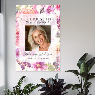 Poster Floral Memorial Welcome