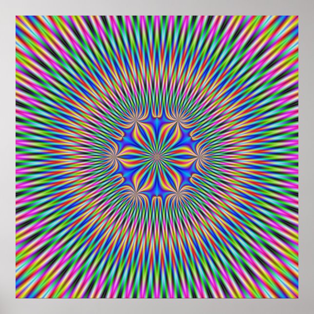 Poster Floral Motif em Cor (Frente)