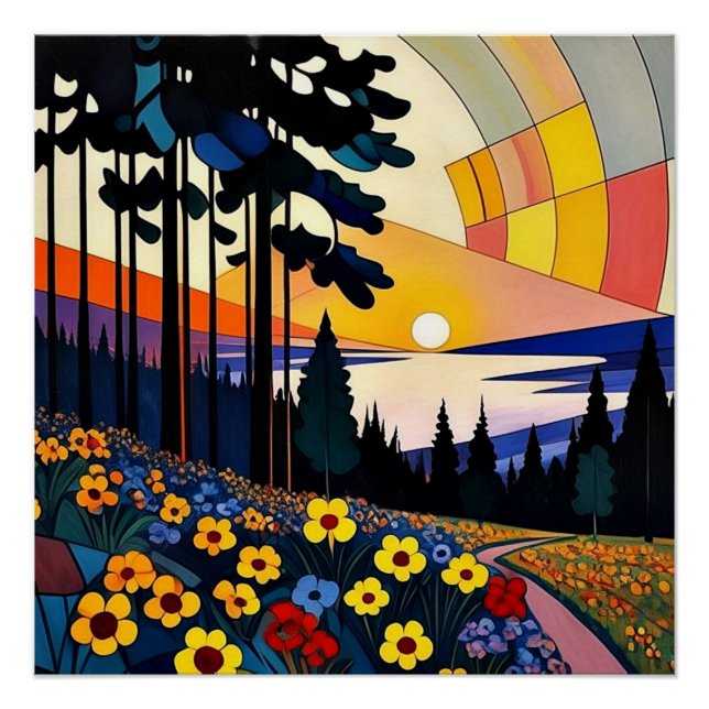 Póster Floral Mountainside (Frente)