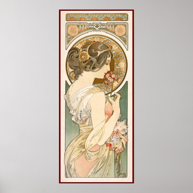Poster Floral. Mucha (Frente)