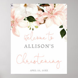 Poster Floral primavera Christening