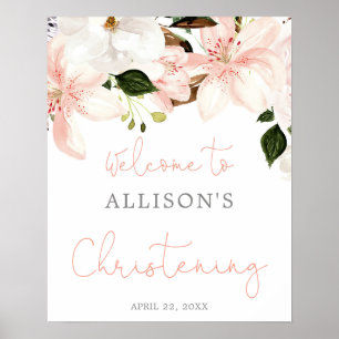 Poster Floral primavera Christening