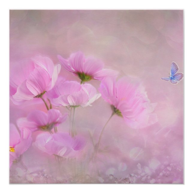 Póster Floral Rosa (Frente)