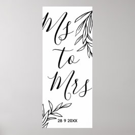 Poster Floral Sra. à Sra. chá de panela