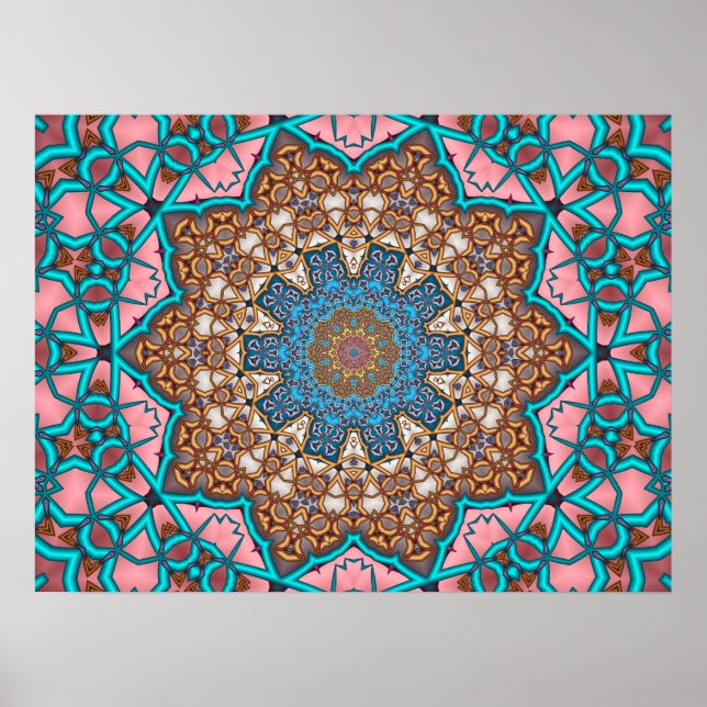 Poster Floral Sun Mandala (Frente)