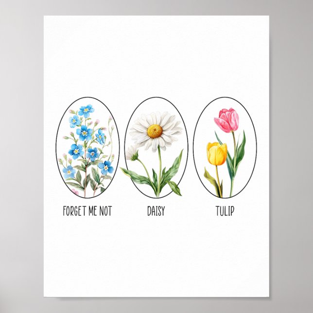 Poster Floral Sutil 8647 Flores De Trump Esquece-Me Não D (Frente)