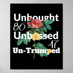 Poster Floral Sutil Não Comprado Não Preso Sem Armadilha.