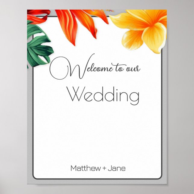 Poster Floral tropical (Frente)