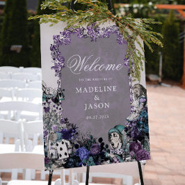 Poster Floral Vintage Dark Alice no Casamento das Maravil