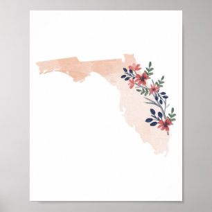Poster Floral Watercolor State