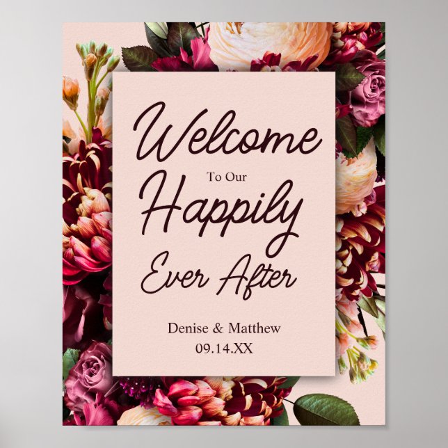 Poster Floral Wedding (Frente)