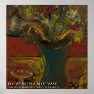 PÓSTER FLORAS EM UM VASELO AZUL