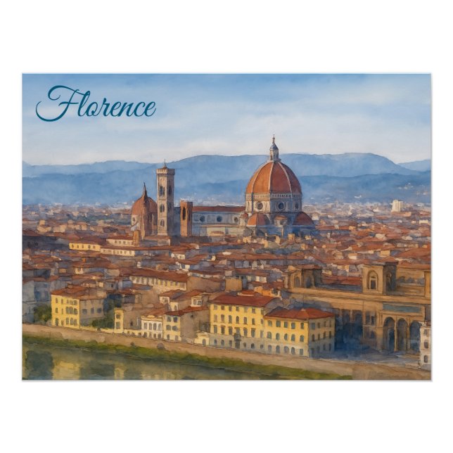 Póster Florença, Itália (Frente)