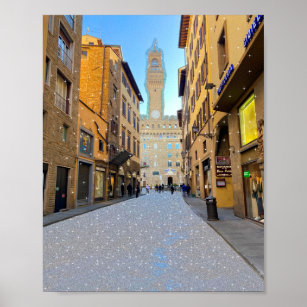 Poster Florença Na Lama, Palazzo Vecchio