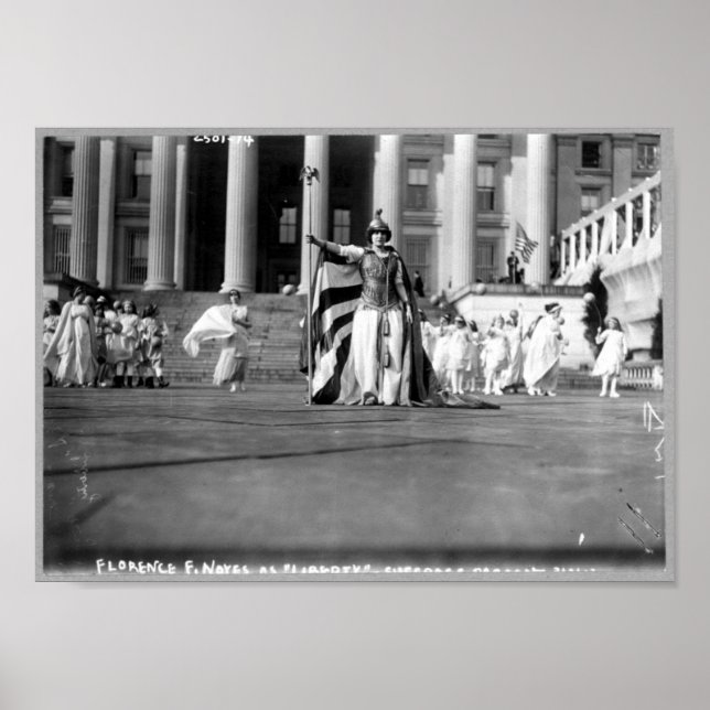 Poster Florence F. Noyes como "Liberdade" em concurso de  (Frente)