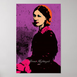 Póster Florence Nightingale com Pop Art